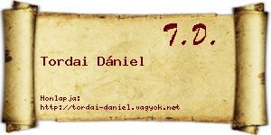 Tordai Dániel névjegykártya